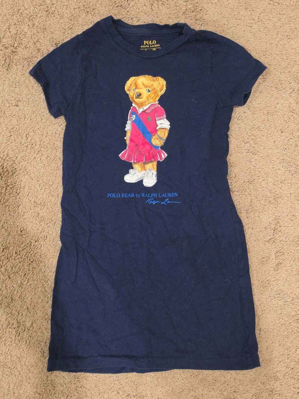 Polo Bear by Ralph Lauren Girls' Short-Sleeve Jersey Dress - Size 5